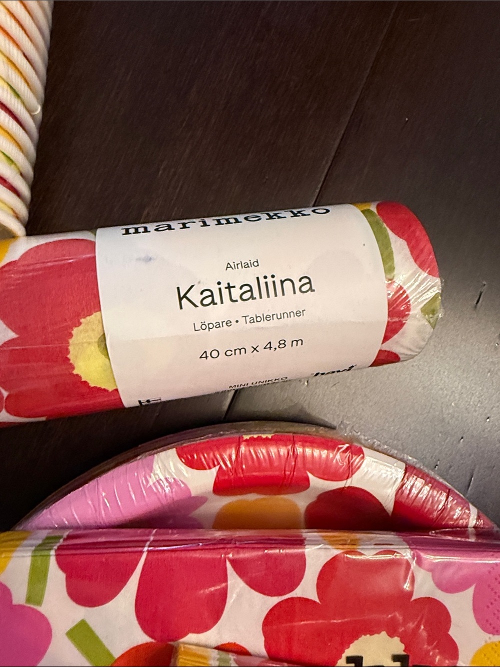 Marimekko Pink Yellow Floral Disposable Party Tableware Set - Picture 5 of 5